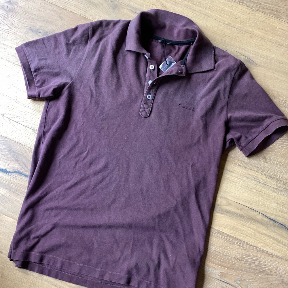 Diesel Polo - Plumb colored / distressed. NWT